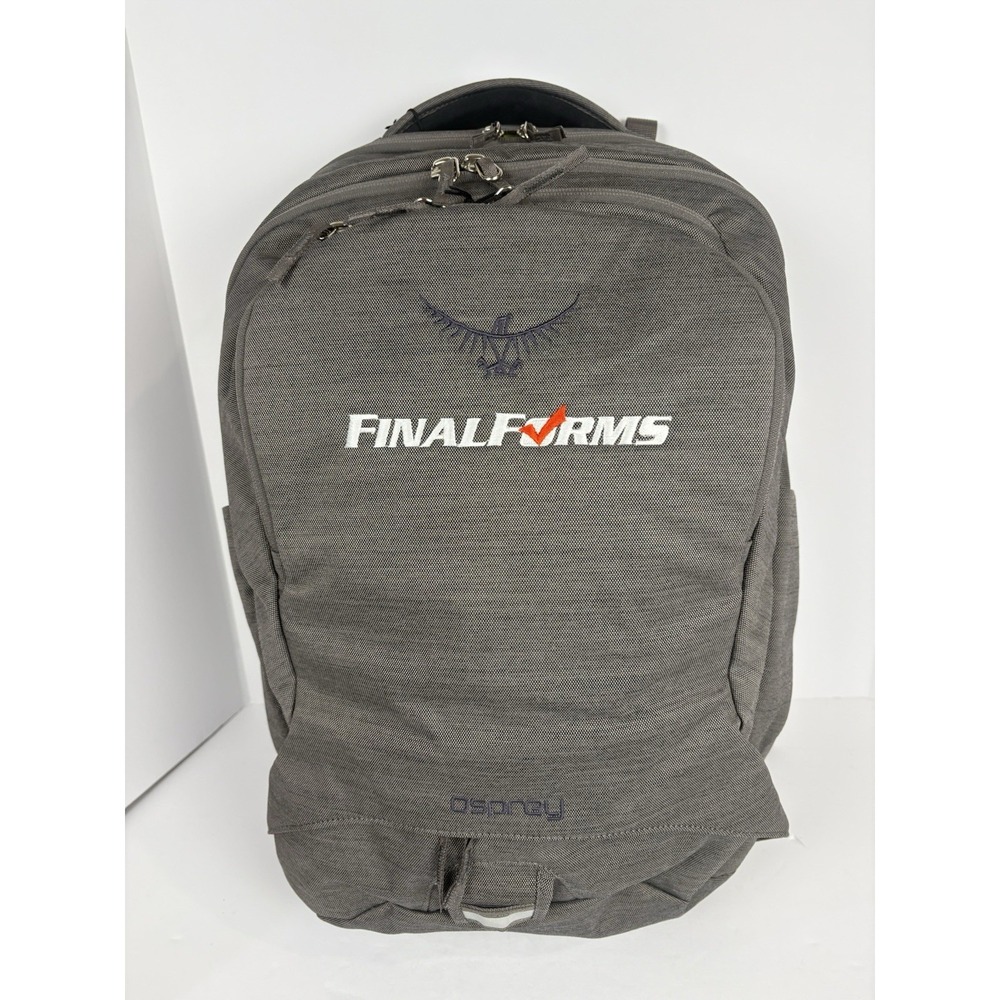 NWT Osprey Cyber Shark Laptop Backpack Gray Commuter Daypack Padded Pockets 22L
